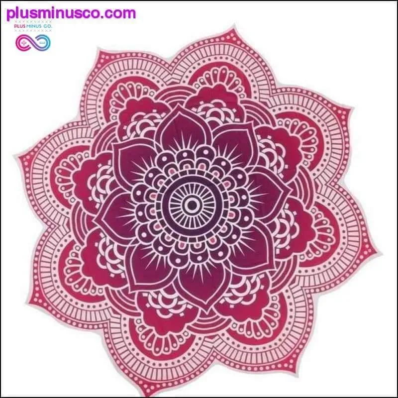 Round Indian Mandala Beach Mat for Picnic and Hiking