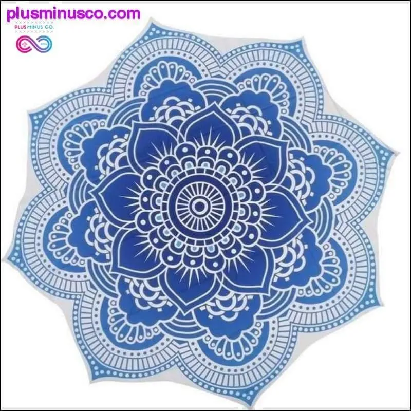 Round Indian Mandala Beach Mat for Picnic and Hiking