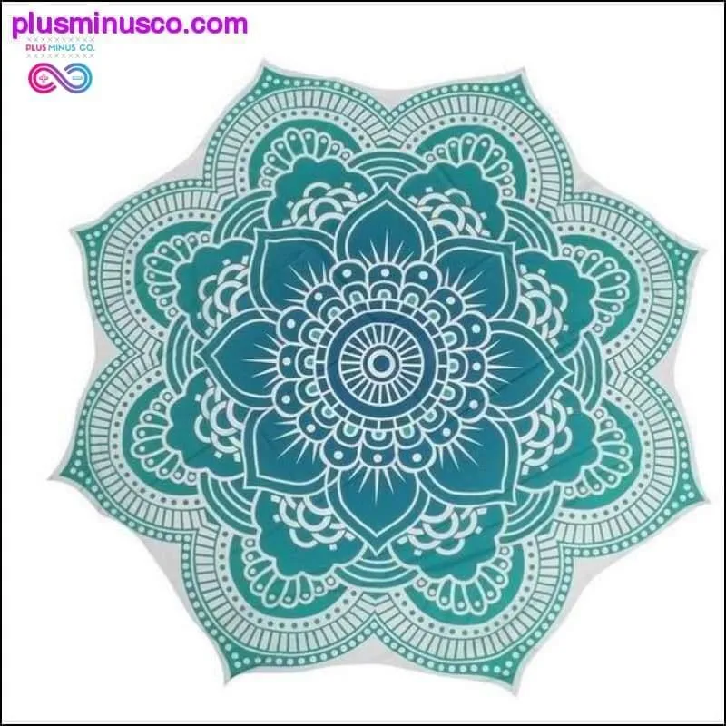 Round Indian Mandala Beach Mat for Picnic and Hiking