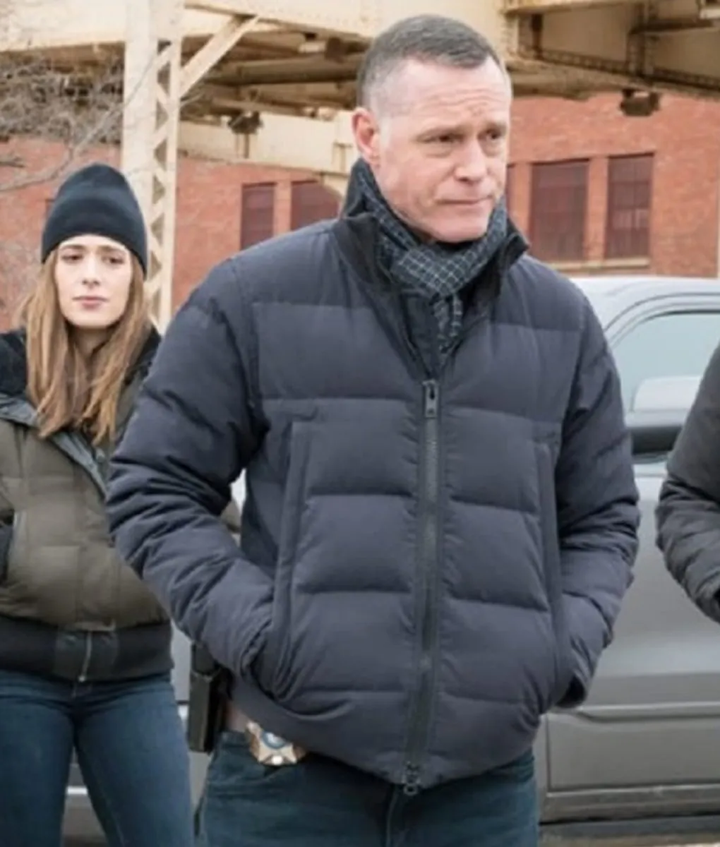 Jason Beghe Blue Puffer Jacket