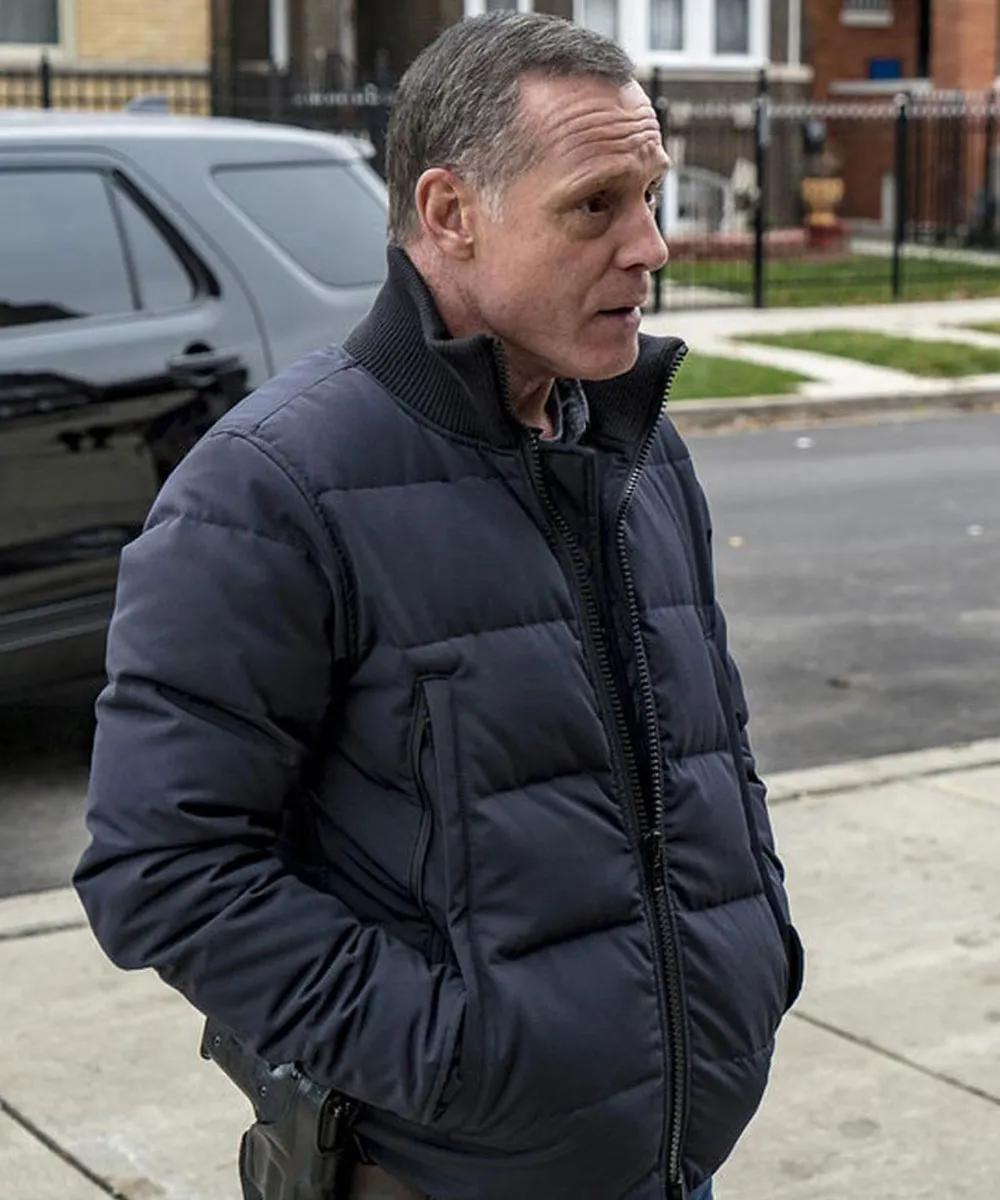 Jason Beghe Blue Puffer Jacket