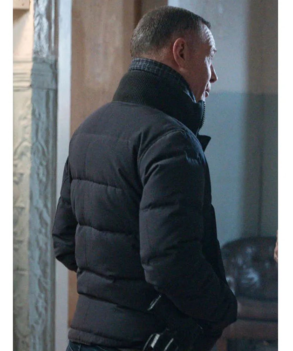 Jason Beghe Blue Puffer Jacket