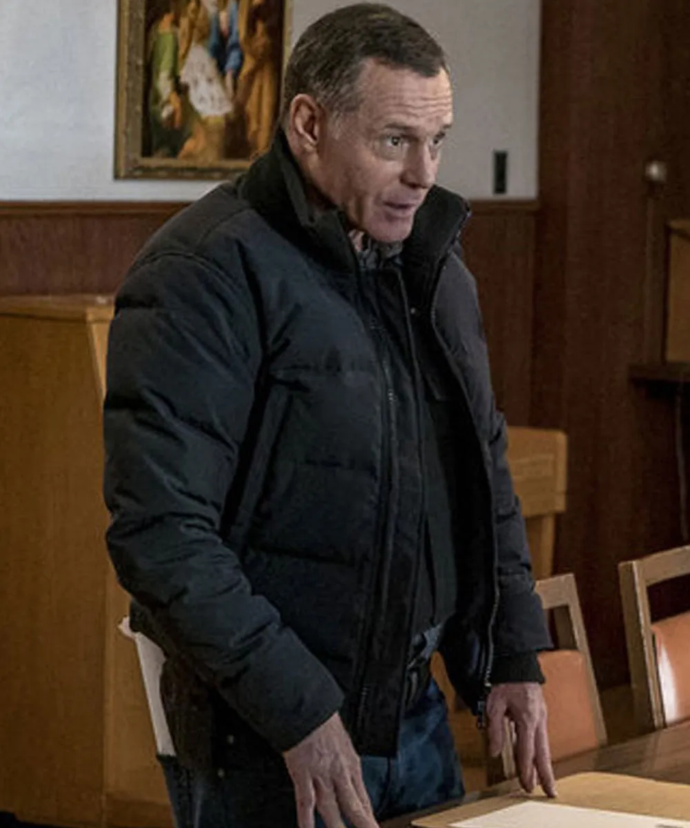 Jason Beghe Blue Puffer Jacket