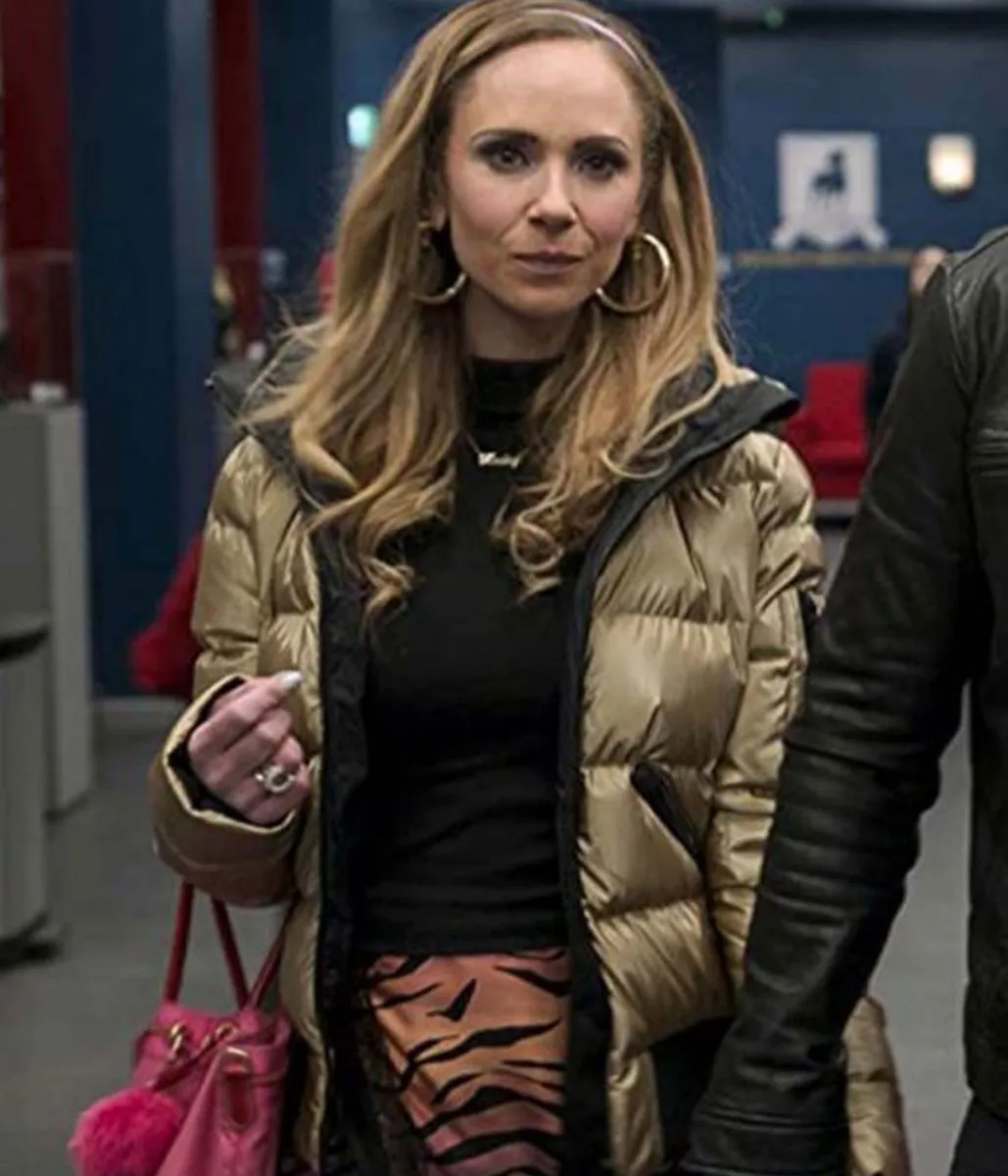 Juno Temple Ted Lasso Puffer Jacket Hooded