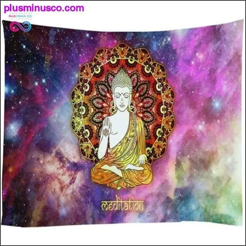 Large Retro Buddha Galaxy Tapestries