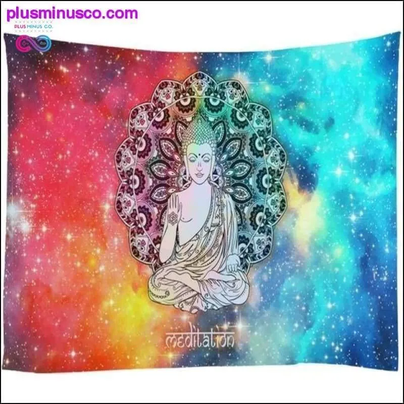 Large Retro Buddha Galaxy Tapestries