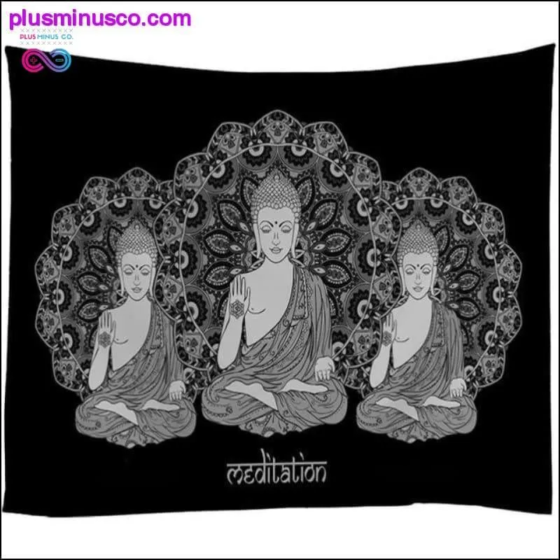 Large Retro Buddha Galaxy Tapestries