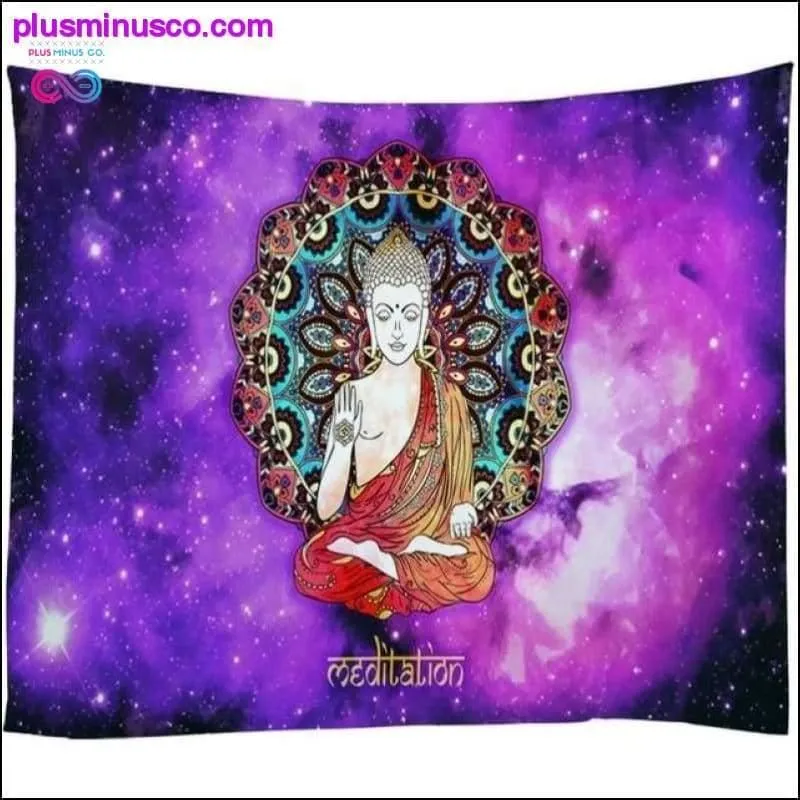 Large Retro Buddha Galaxy Tapestries