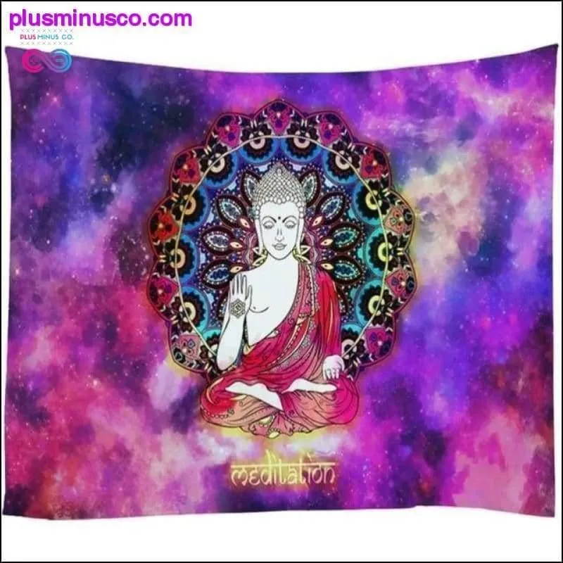 Large Retro Buddha Galaxy Tapestries