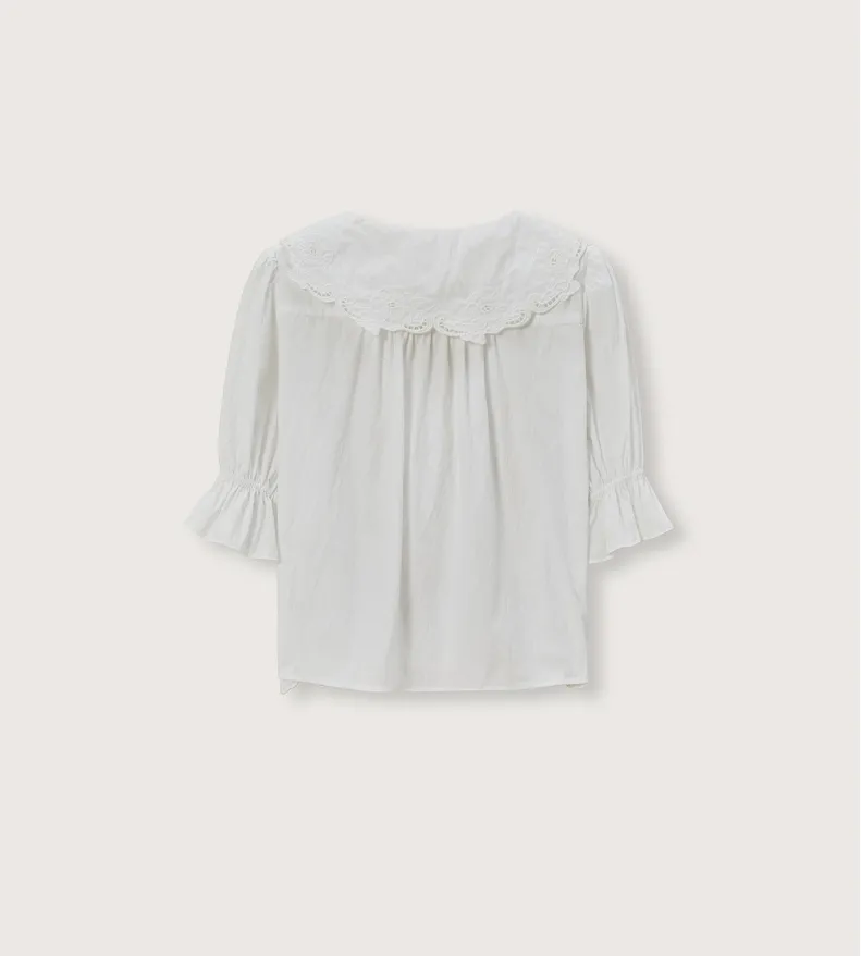 Plain Cropped Casual Cotton Short Sleeves