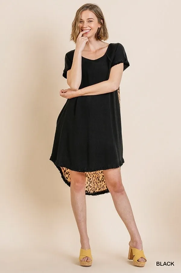 Scooped Leopard Dress