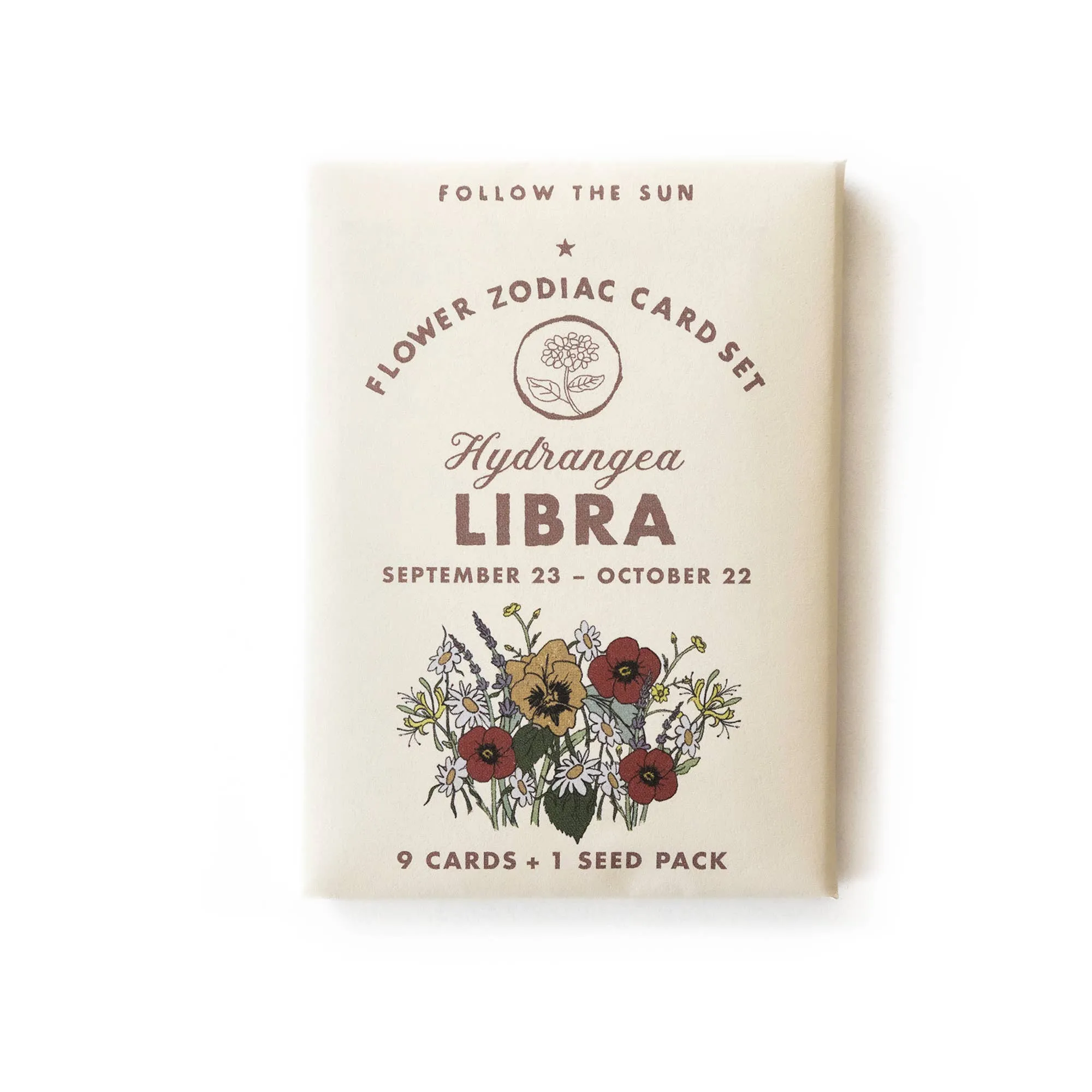 Zodiac Flower Sticker Card Set for Libra Sign