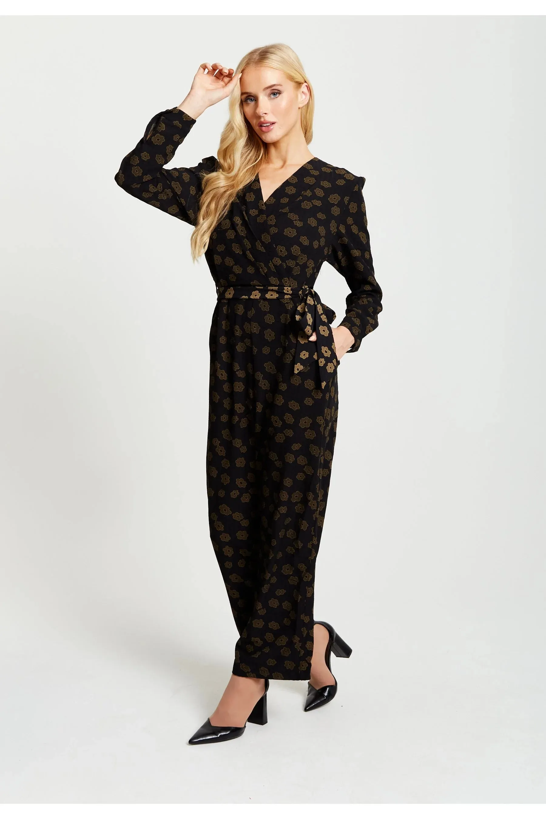 Floral Jumpsuit in Black