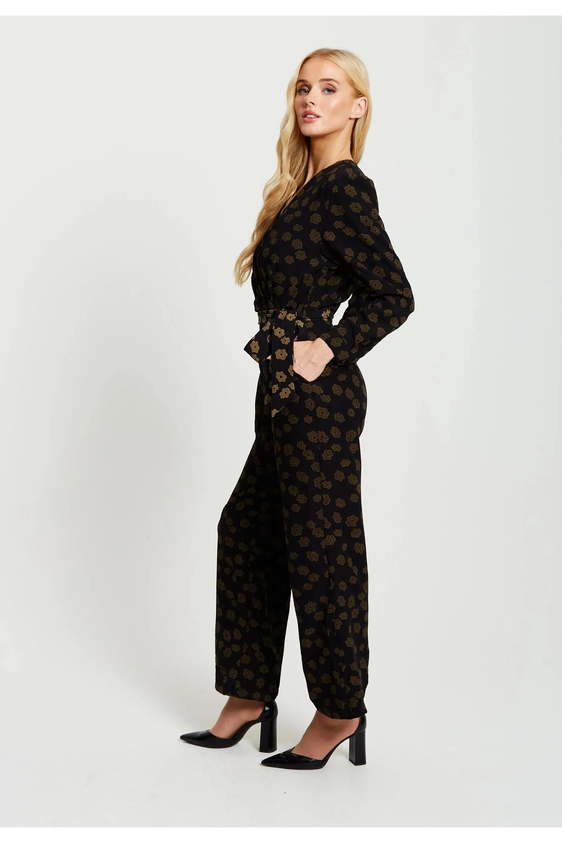 Floral Jumpsuit in Black