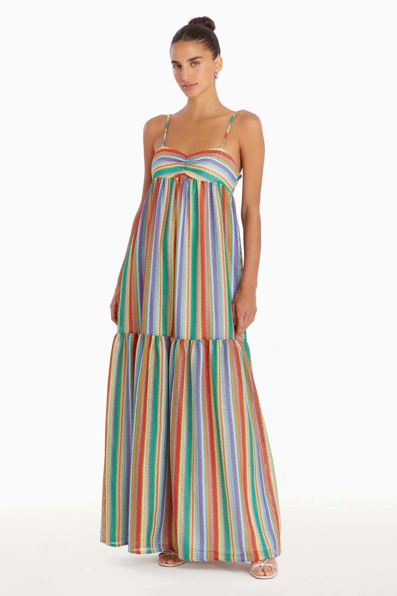 Sima Maxi Dress Rainbow Stripe