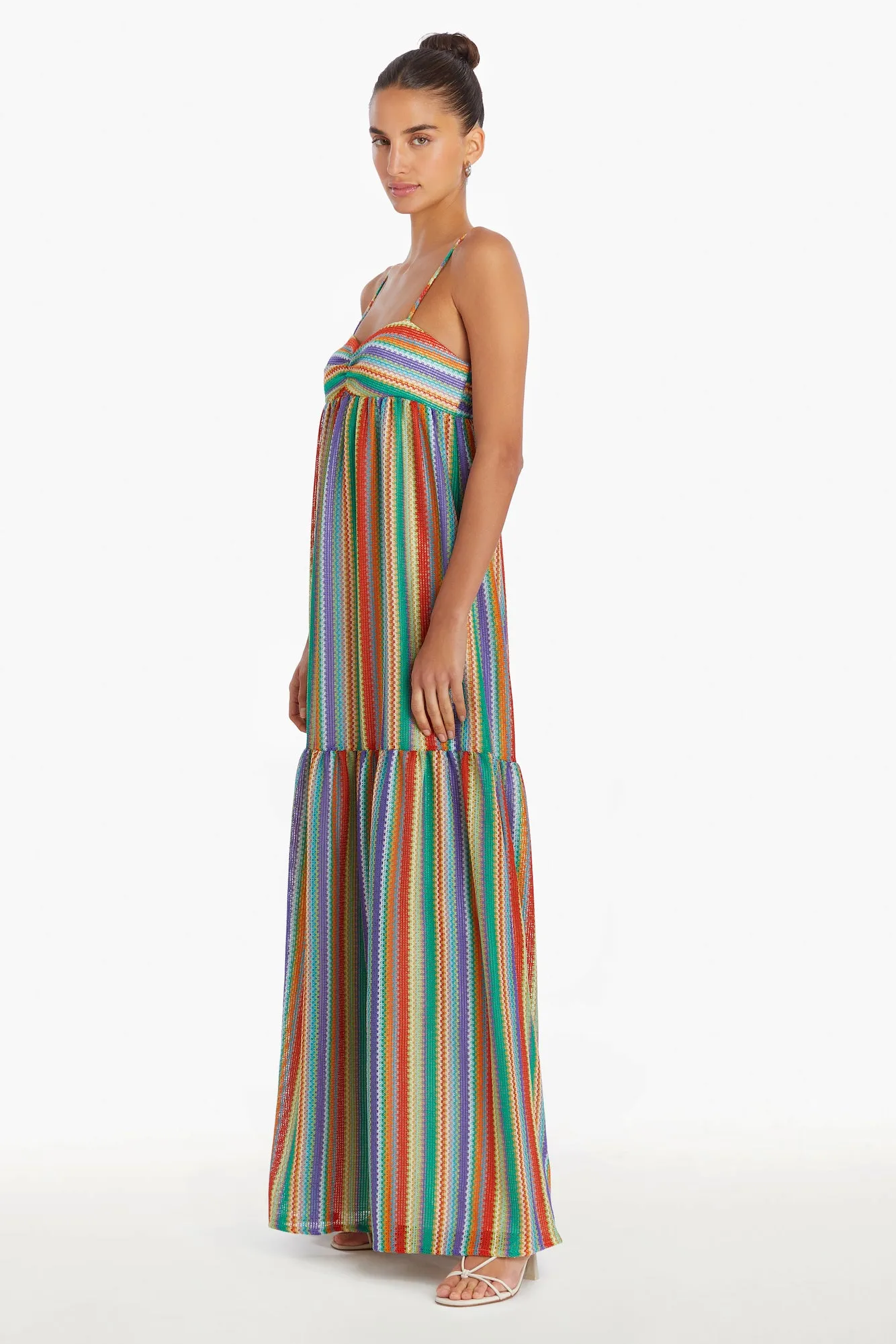 Sima Maxi Dress Rainbow Stripe