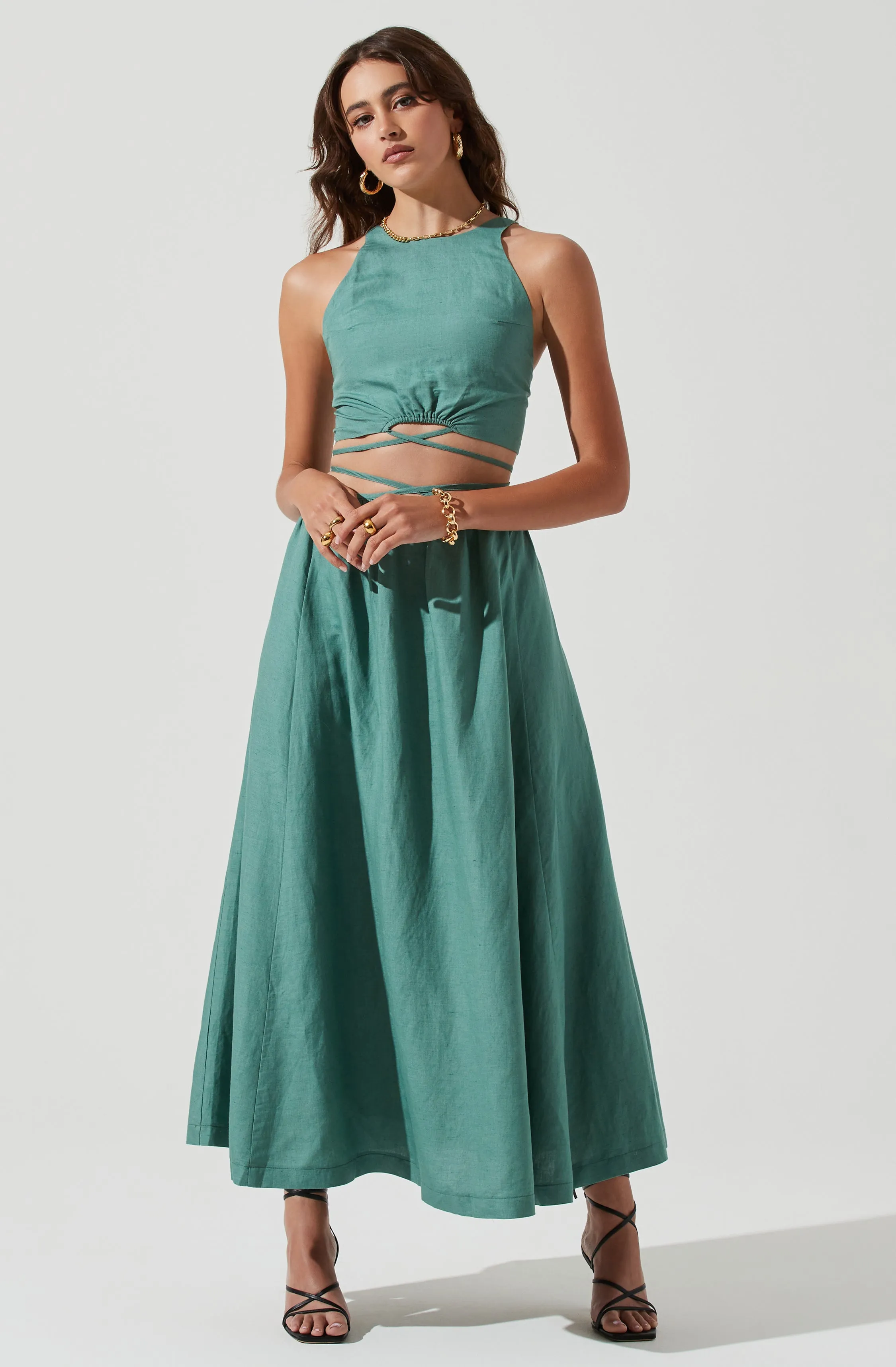 Tie Waist Maxi Skirt with Elegant Style