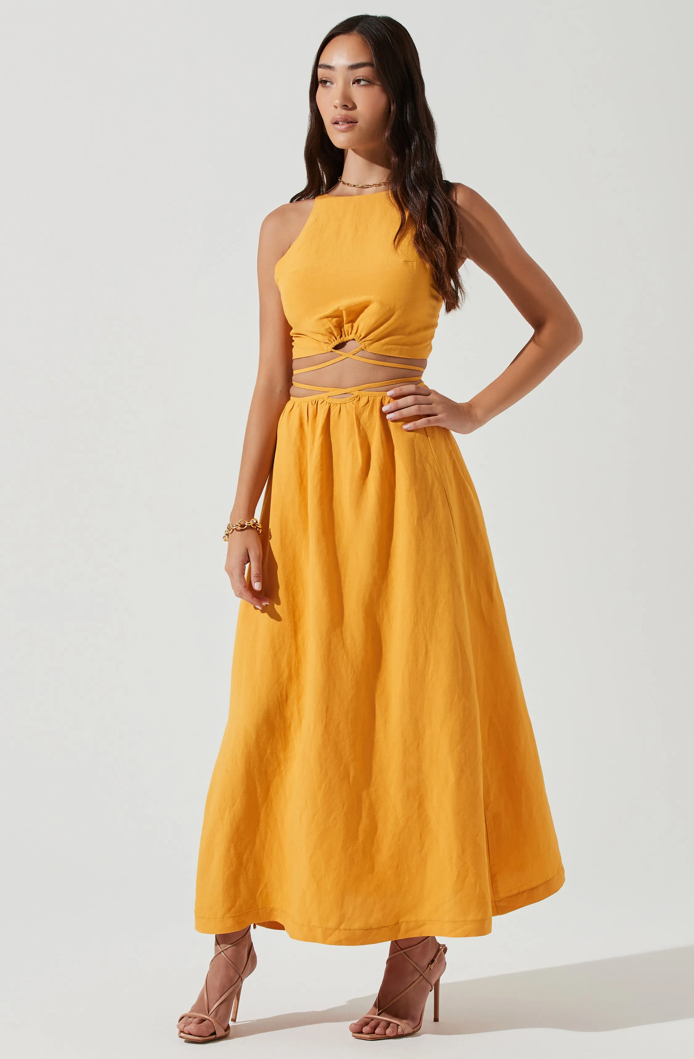 Tie Waist Maxi Skirt with Elegant Style