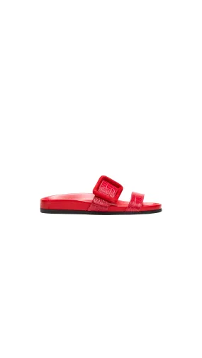 Red Croco Slide Sandals by Mayfu Fussbett