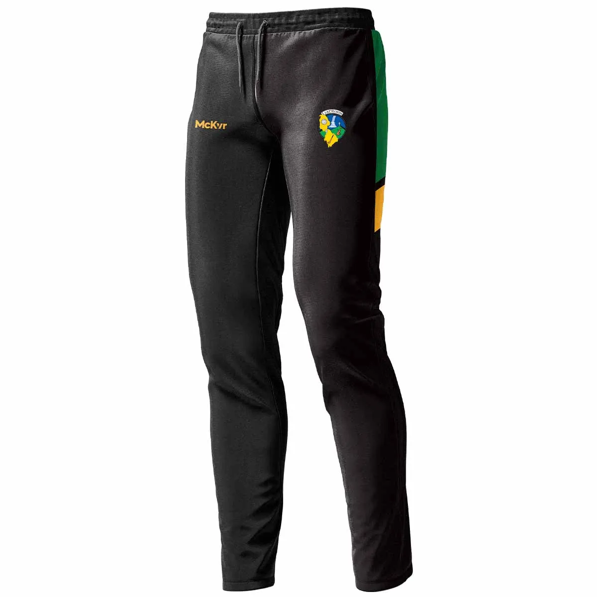 Mc Keever Leitrim GAA Official Vital Skinny Pants Adult Black Green Amber