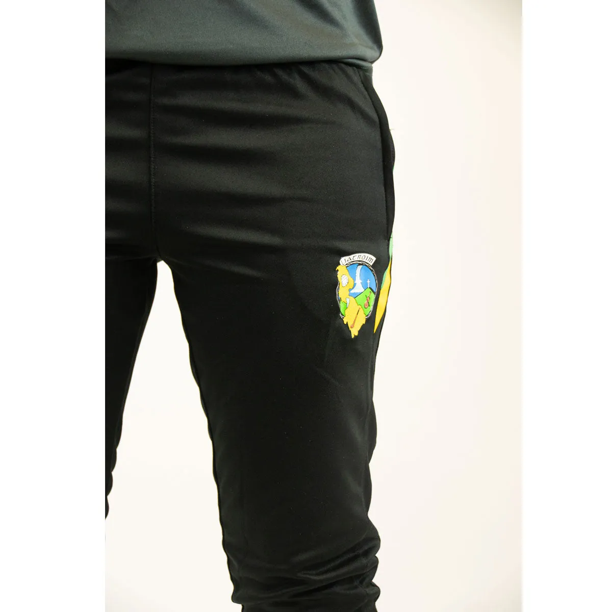 Mc Keever Leitrim GAA Official Vital Skinny Pants Adult Black Green Amber