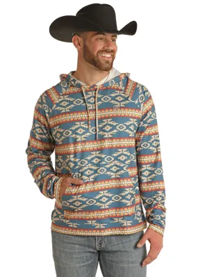 Panhandle Slim Men Blue Aztec Print Pullover