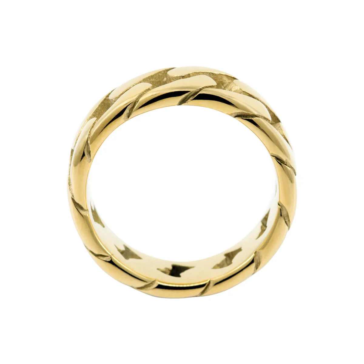 Men's Gold Chain Link Ring