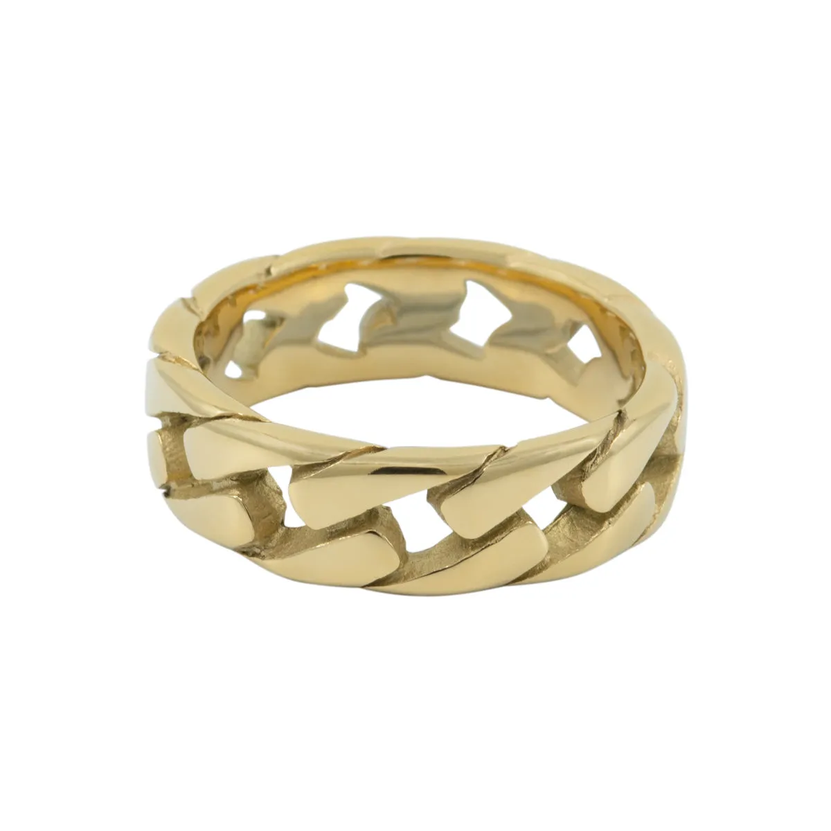 Men's Gold Chain Link Ring