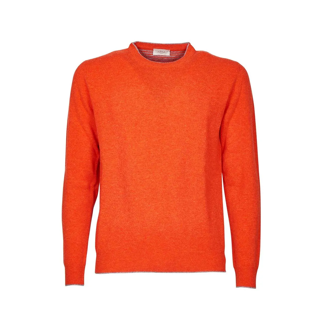 Wool Patch Pullover Men's Orange