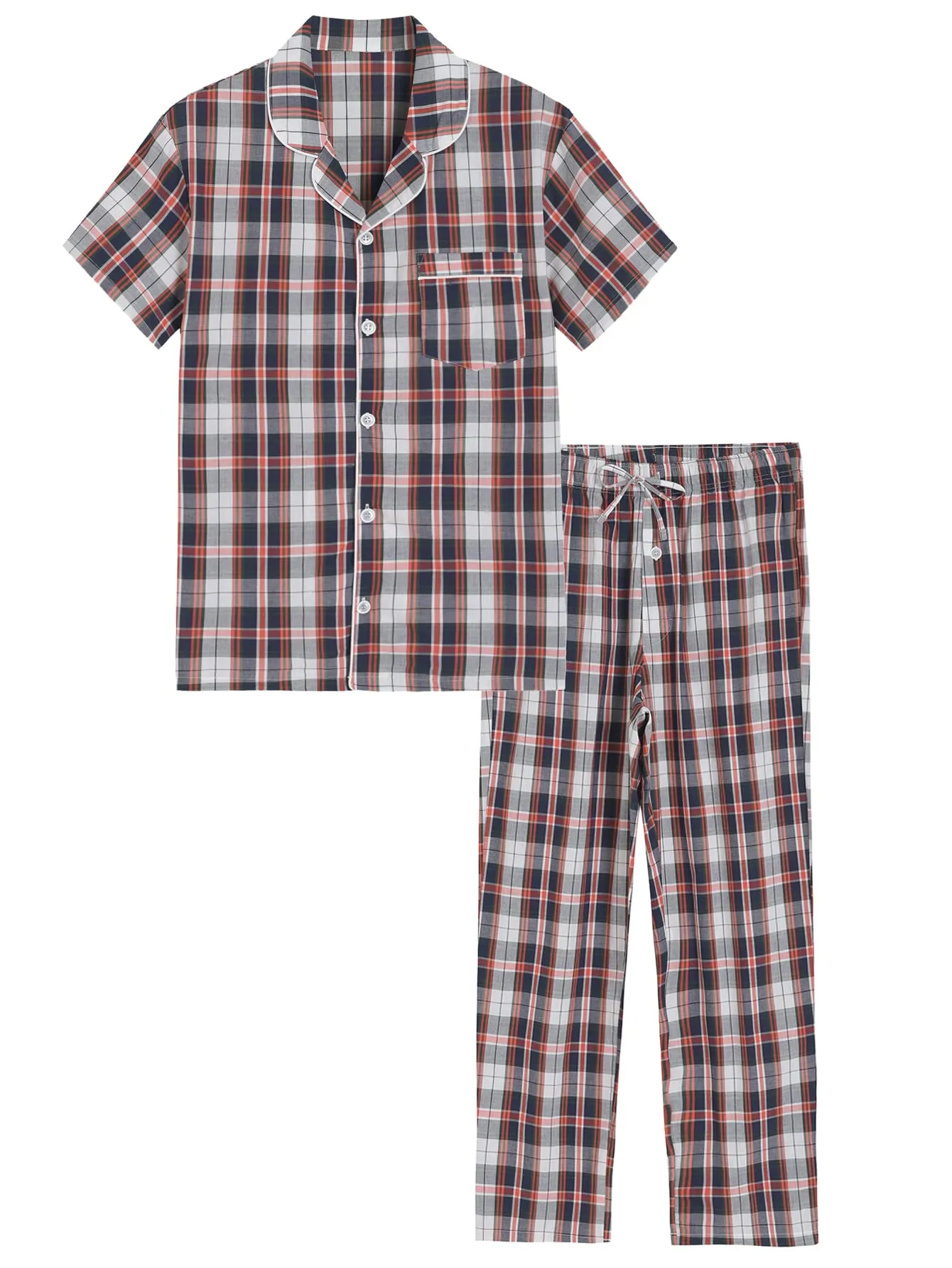 Men's Matching Pjs Couples Button Down Pajama Sets