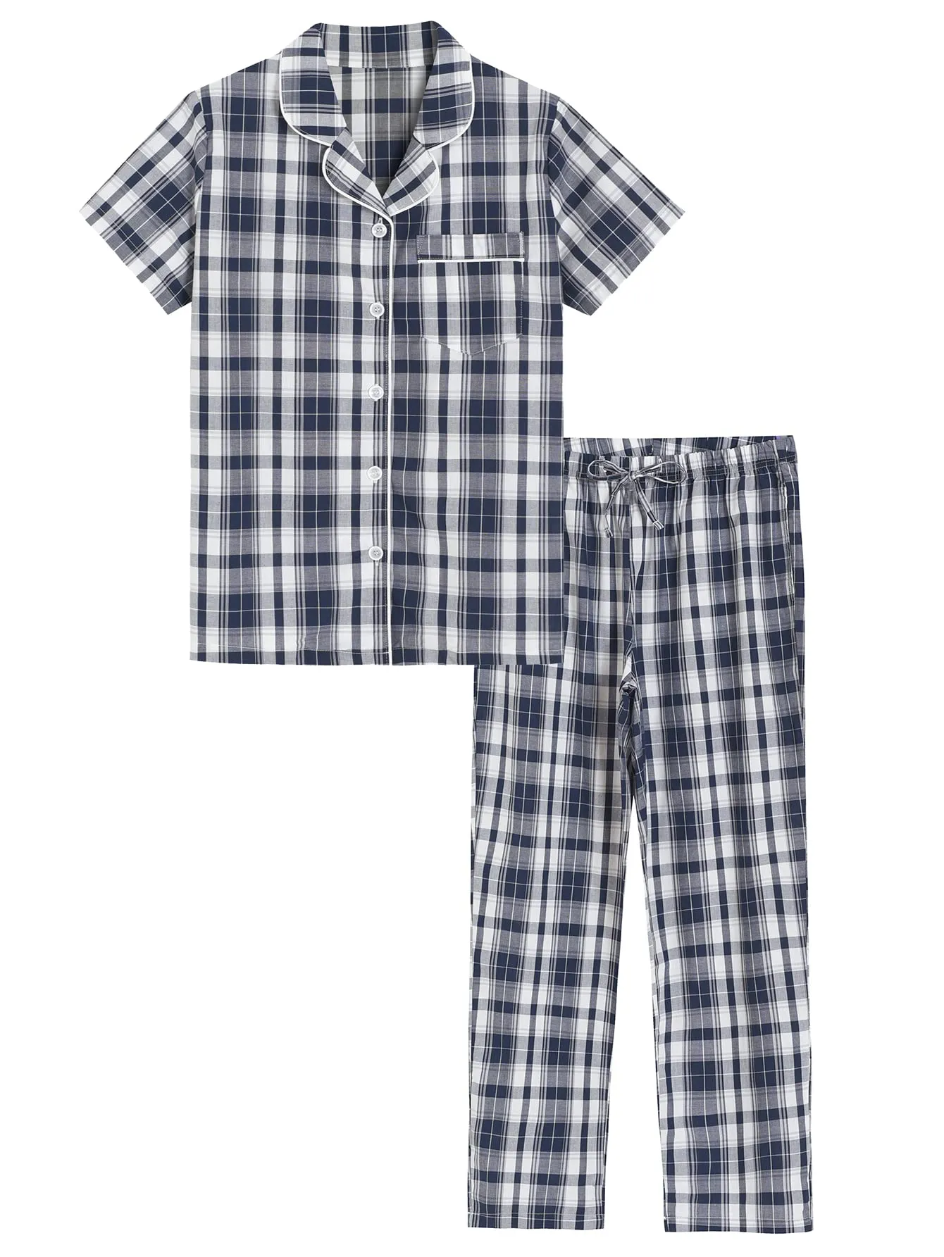 Men's Matching Pjs Couples Button Down Pajama Sets