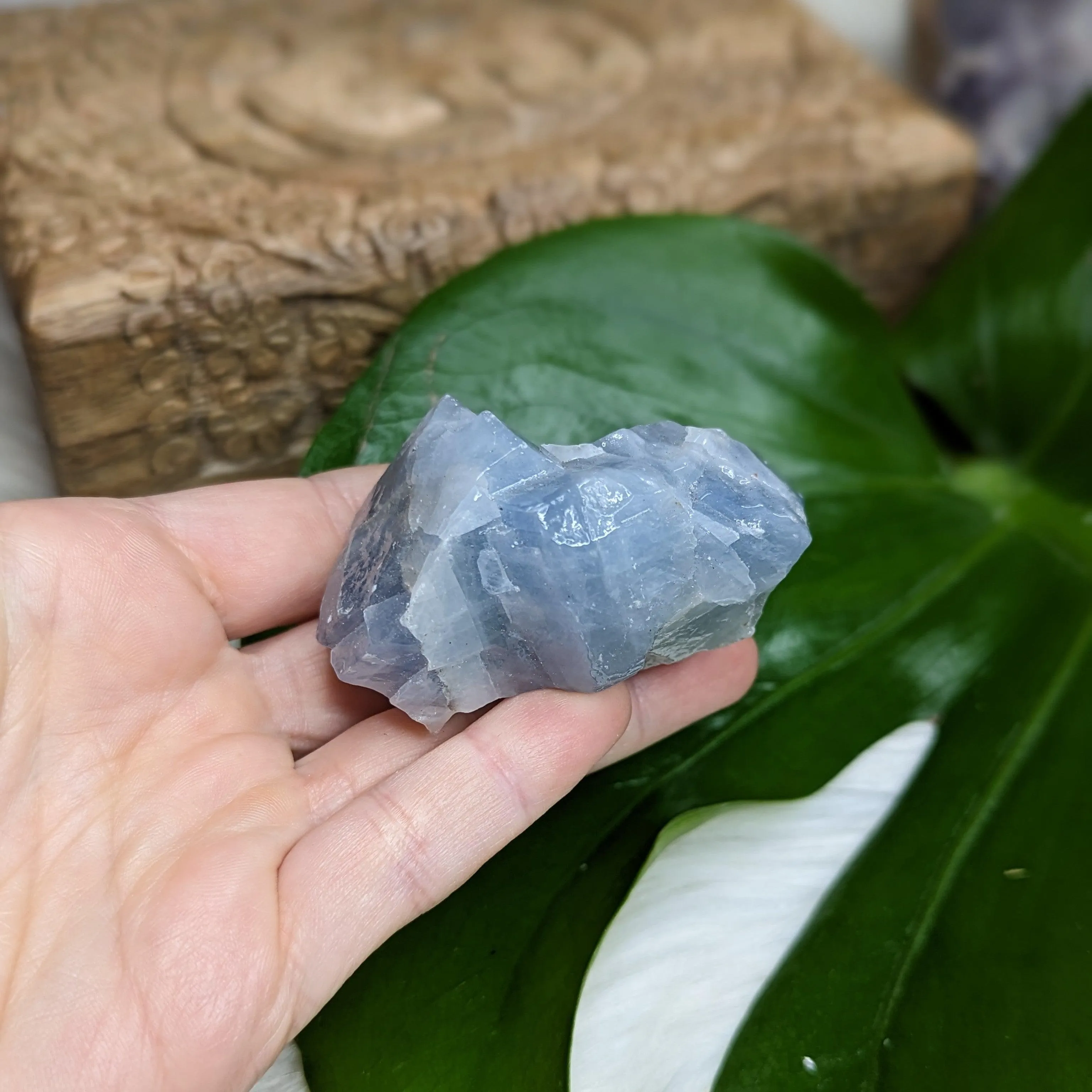 Blue Raw Calcite Mexico Free-Form Specimen