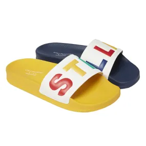 Multicolored Child Logo Slide Sandals by Stella McCartney