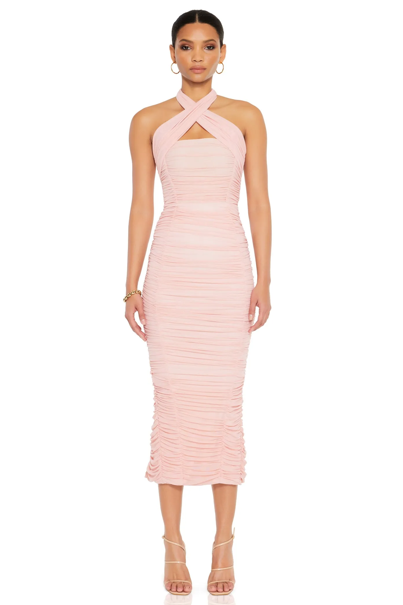 Midi Dress in Baby Pink from Nookie Monroe