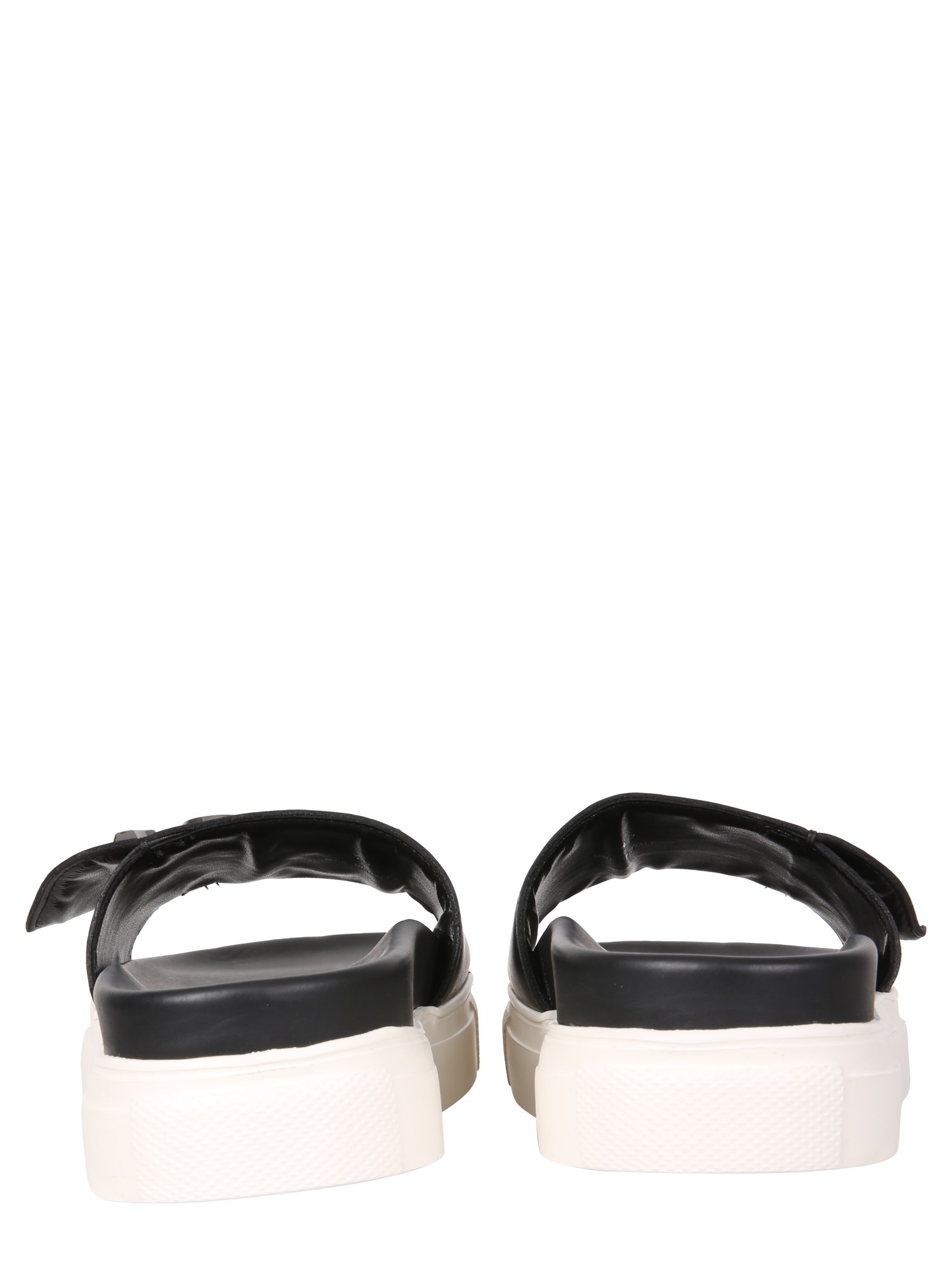 N°21    LEATHER SLIDE SANDALS WITH LOGO