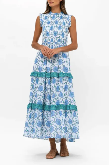 Sleeveless Smocked Maxi Dress