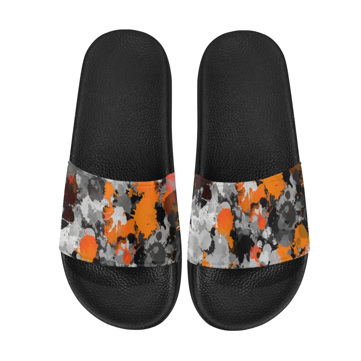 Orange Grey Men's Slide Sandals