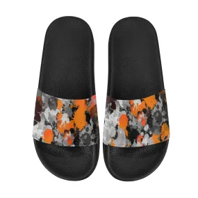 Orange Grey Men's Slide Sandals