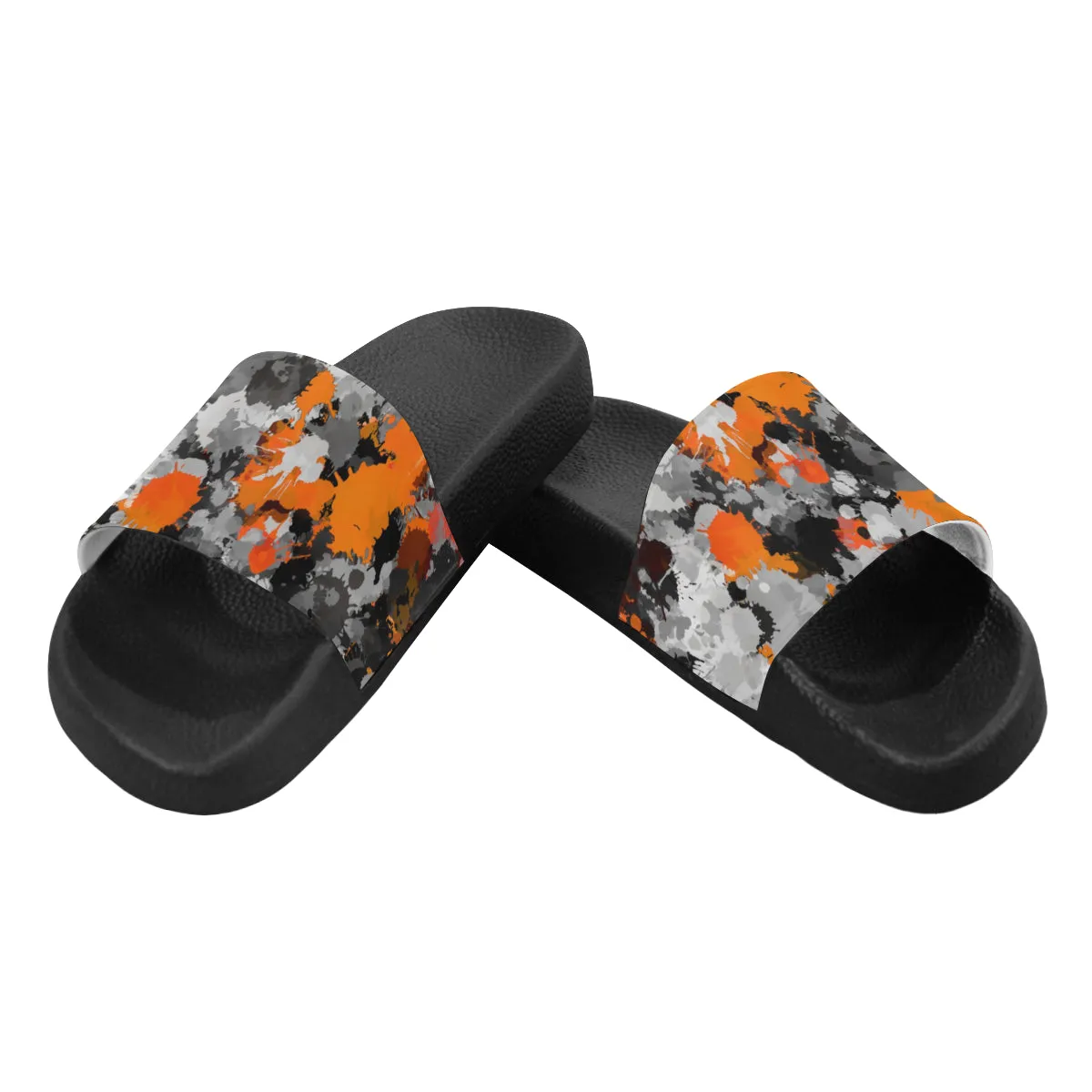 Orange Grey Men's Slide Sandals