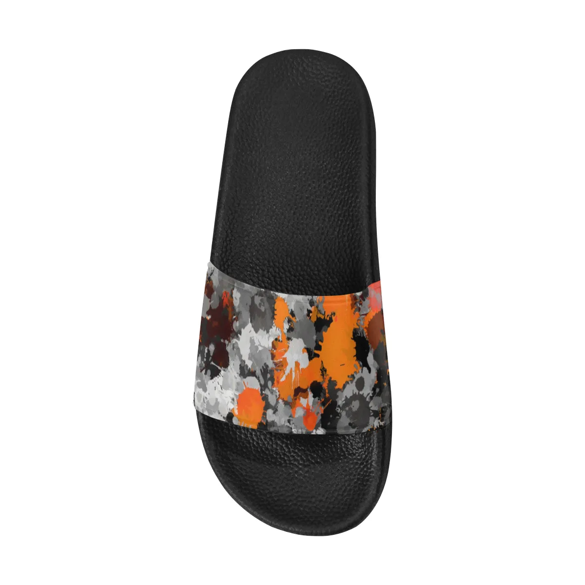 Orange Grey Men's Slide Sandals