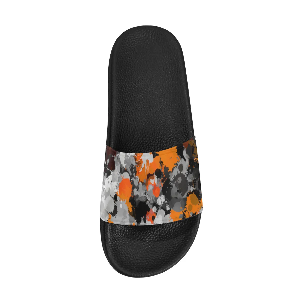 Orange Grey Men's Slide Sandals