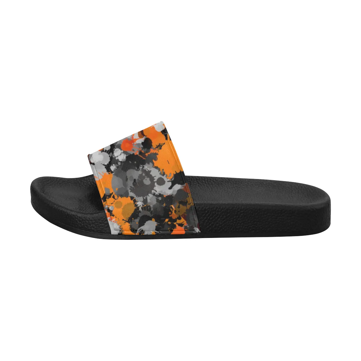 Orange Grey Men's Slide Sandals