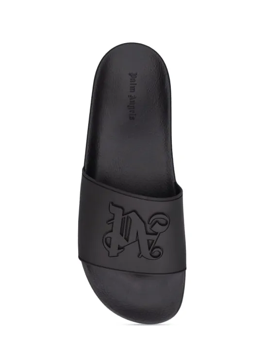 Palm Angels Logo Rubber Pool Slide Sandals