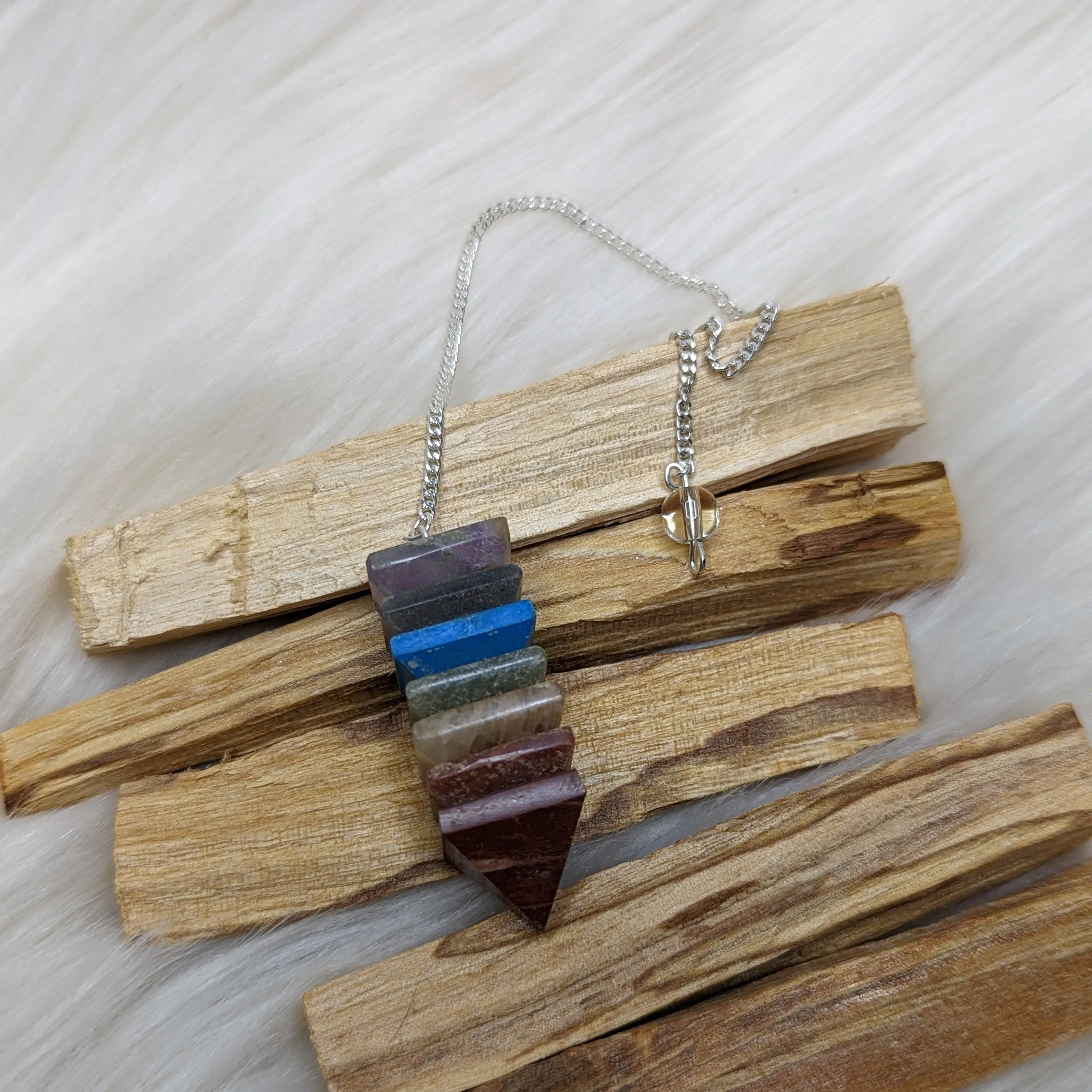 Chakra Pendulum with Multi-Pyramid Design