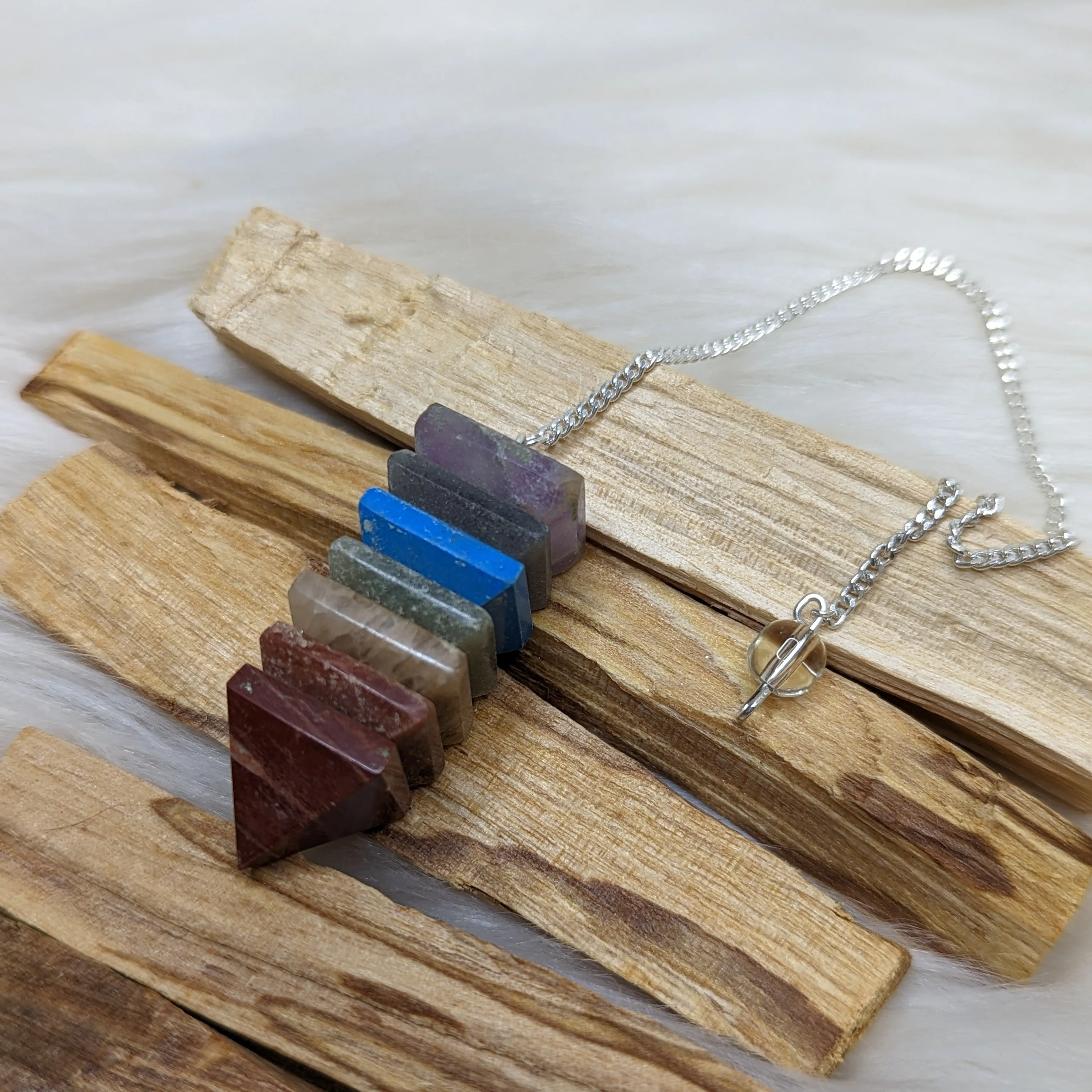 Chakra Pendulum with Multi-Pyramid Design