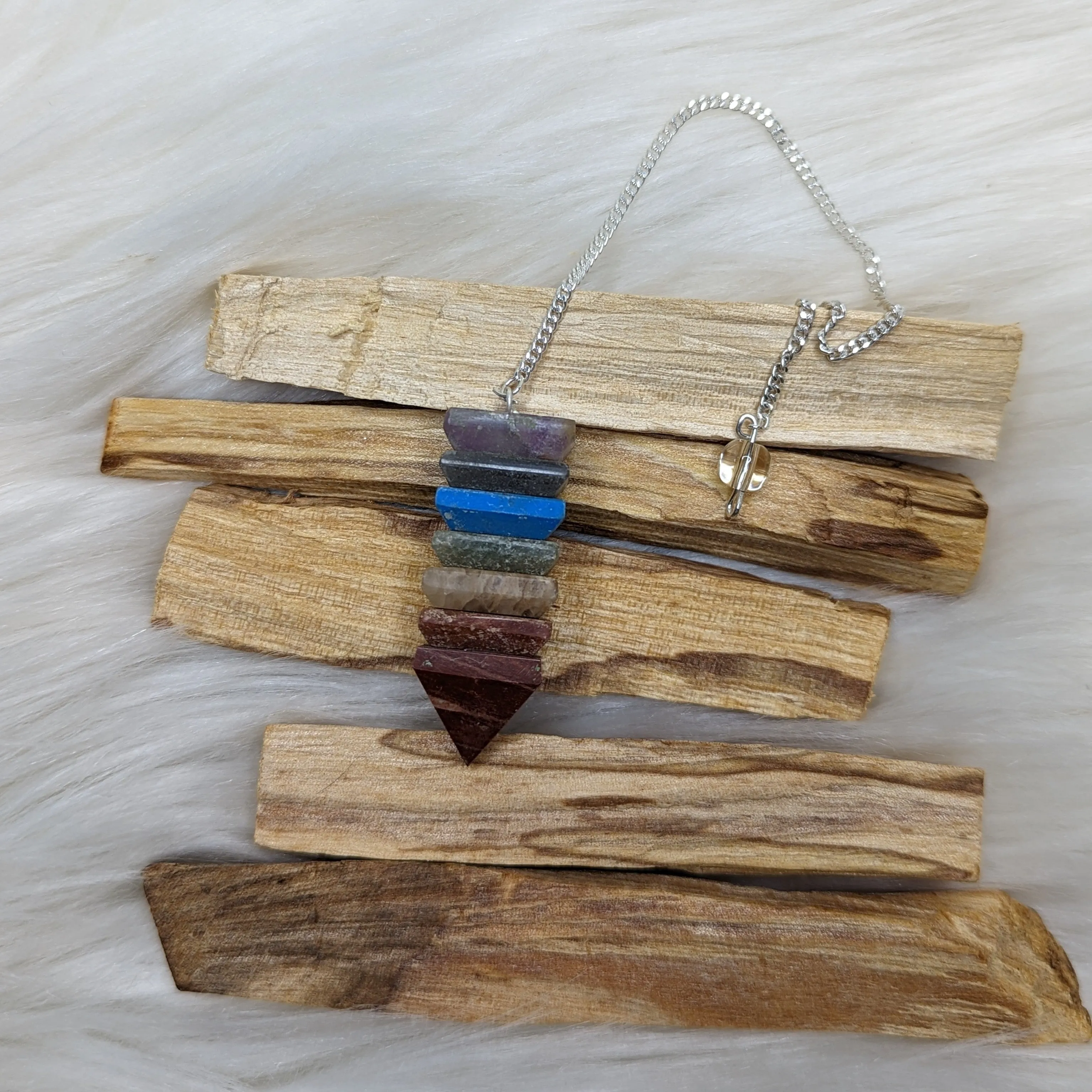 Chakra Pendulum with Multi-Pyramid Design