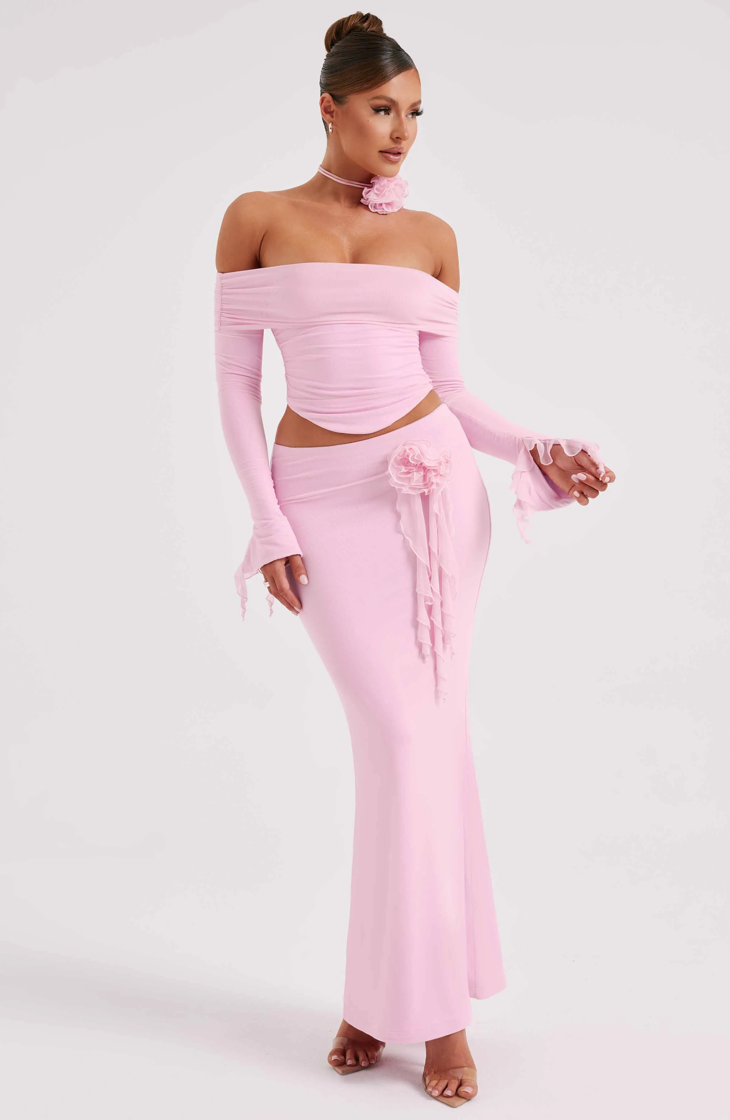 Pink Deema Maxi Skirt