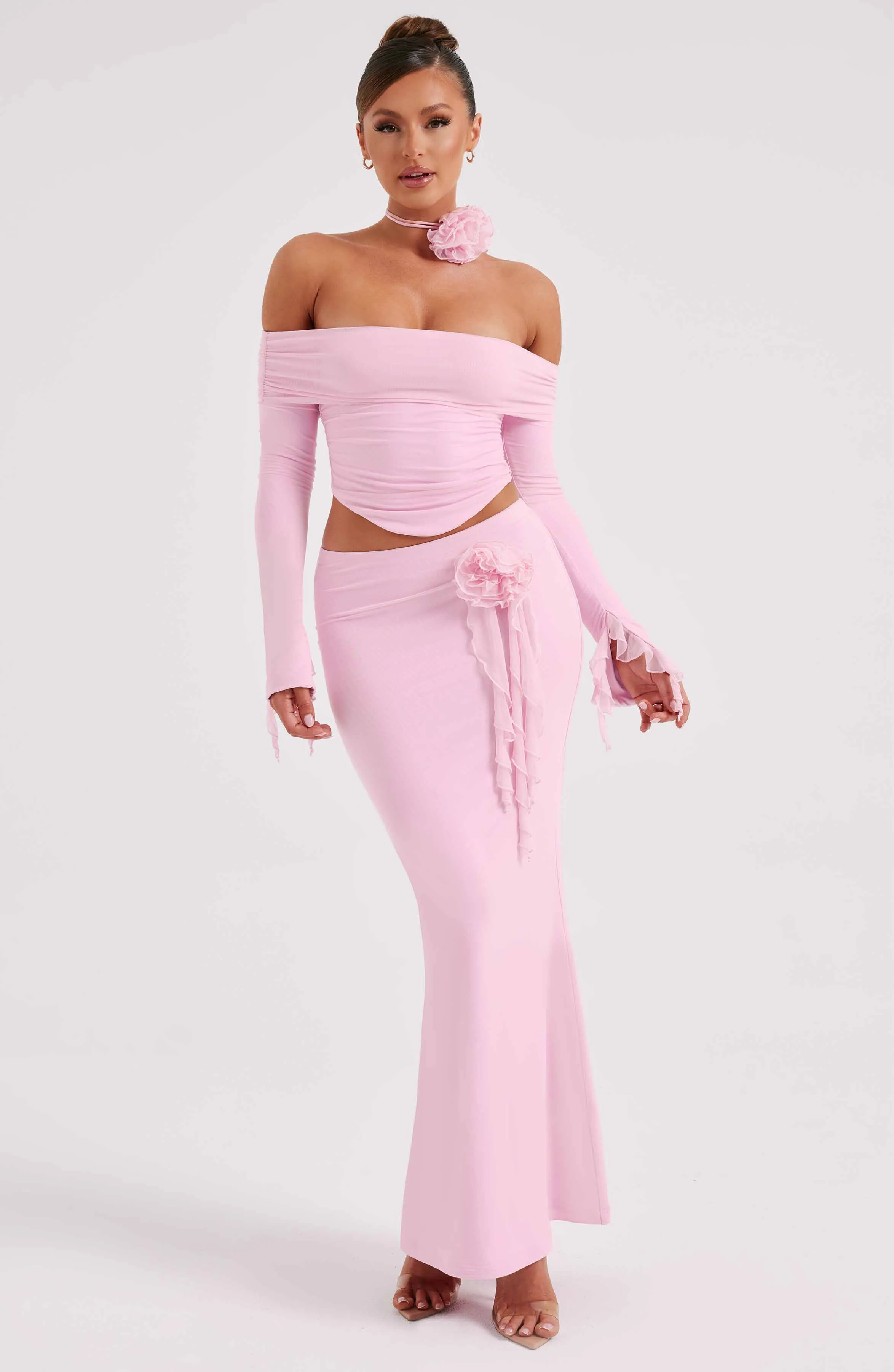 Pink Deema Maxi Skirt