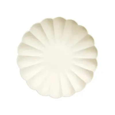 Cream Large Scallop Plates