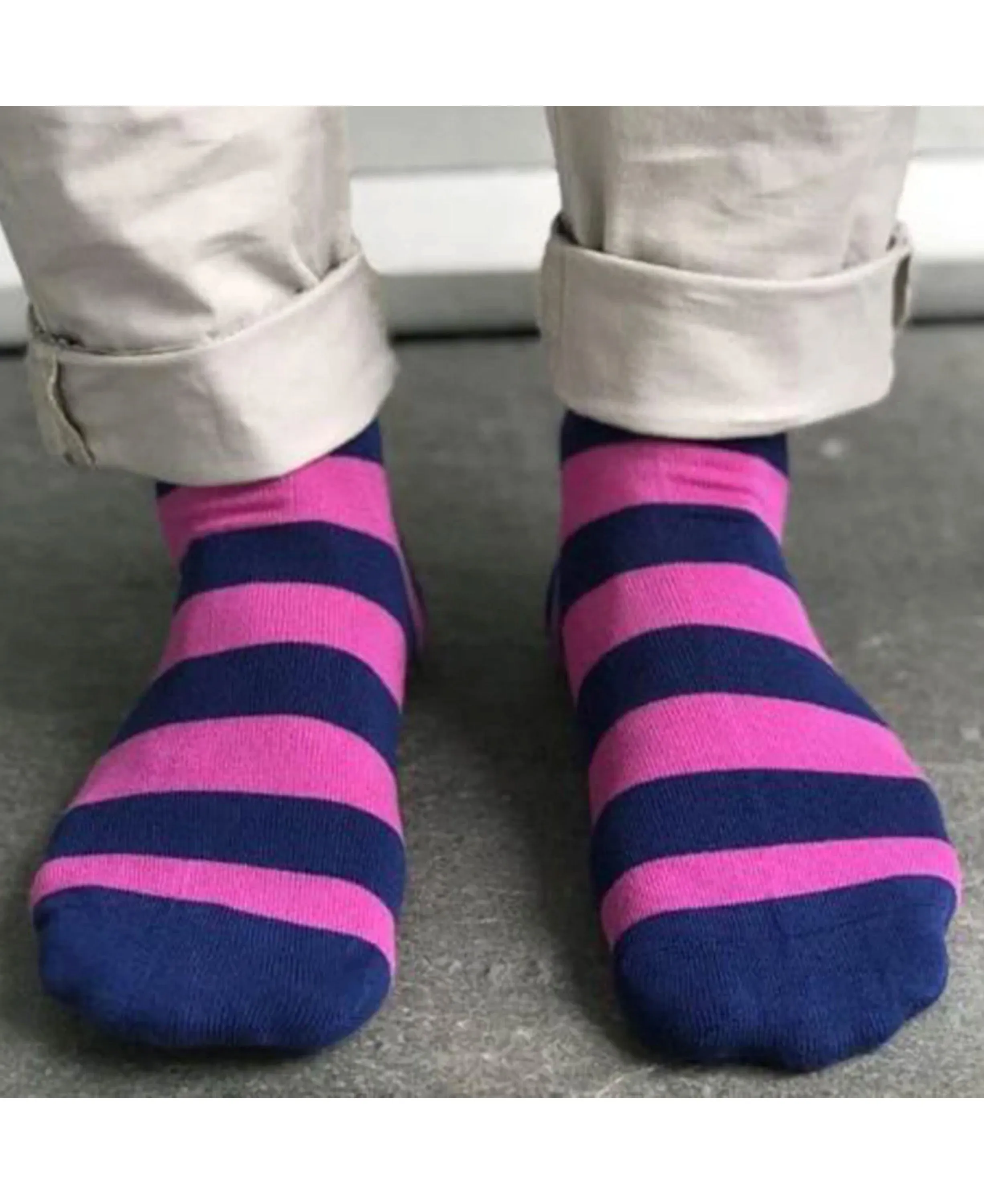 Pink Striped Socks